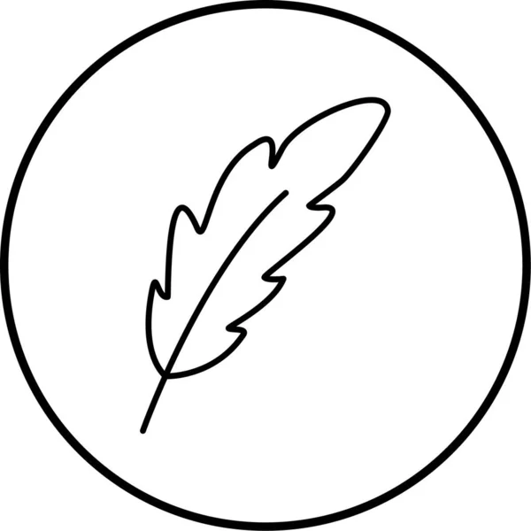 Icono Pluma Vector Ilustración — Vector de stock