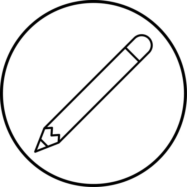 Bleistift Web Symbol Einfache Illustration — Stockvektor