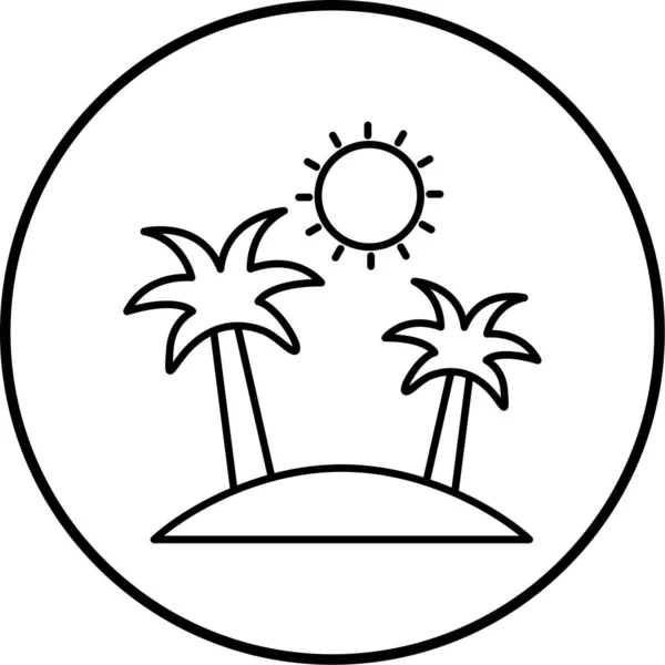 Vector Illustration Island Icon — Stock Vector