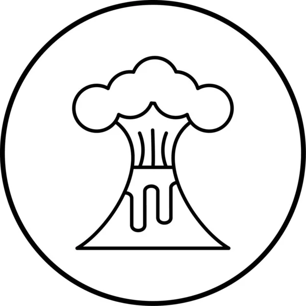 Vector Illustration Single Volcano Icon —  Vetores de Stock