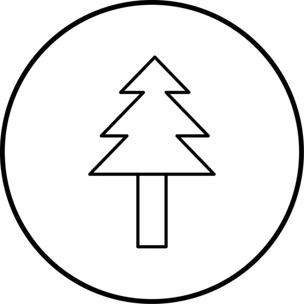 Ilustracja Wektorowa Ikony Drzewa — Wektor stockowy