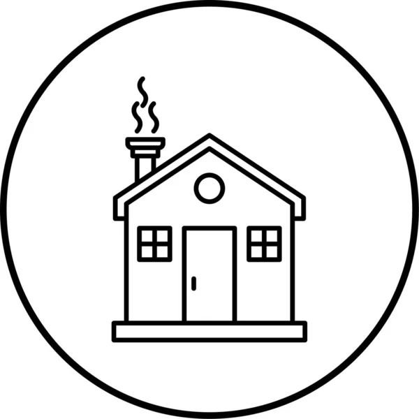 Vector Illustratie Van Een Huis Icoon — Stockvector