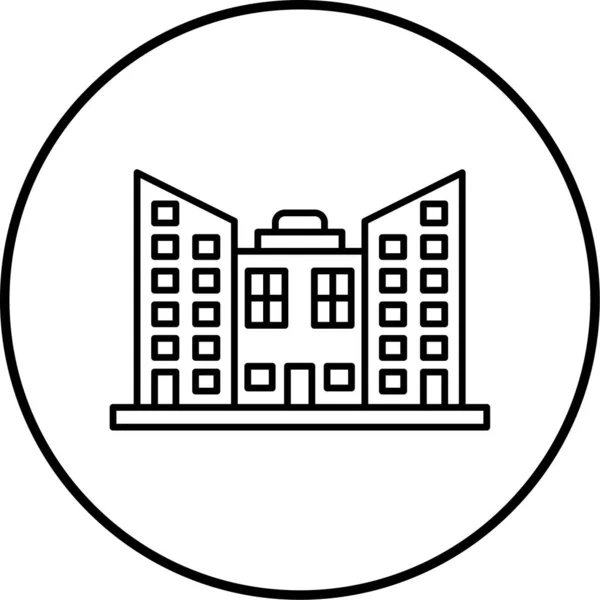 現代建築のアイコンのベクトル図 — ストックベクタ