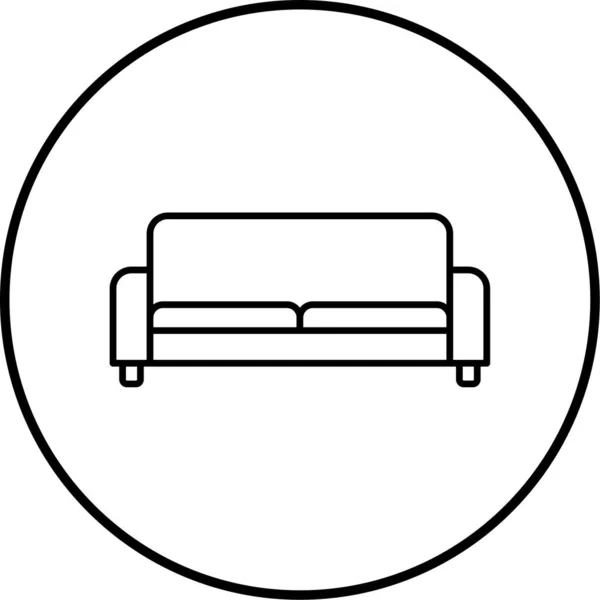 Sofa Web Symbol Einfache Illustration — Stockvektor