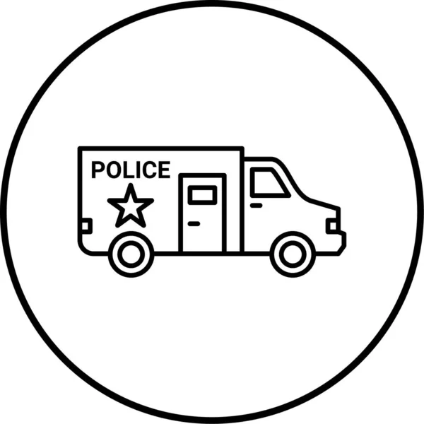 Policja Samochód Ikona Wektor Ilustracja — Wektor stockowy