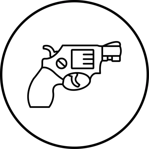 Illustrazione Vettoriale Dell Icona Della Pistola — Vettoriale Stock