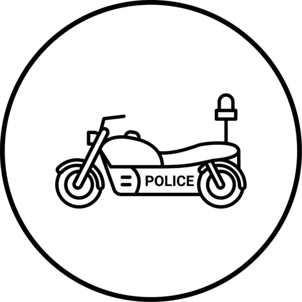 Police Bike Web Icon Simple Illustration — ストックベクタ