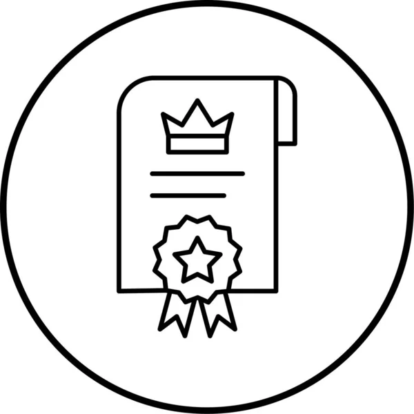 Векторная Иллюстрация Значка Сертификата — стоковый вектор