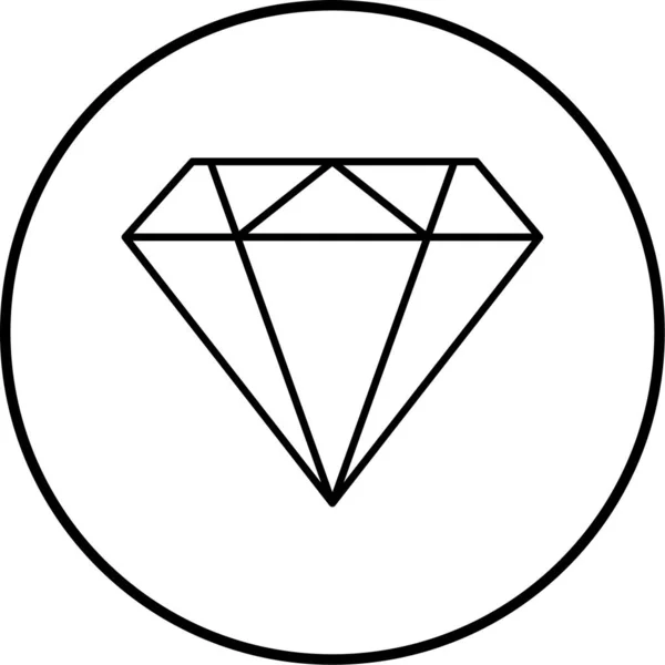 Icono Diamante Vector Ilustración — Archivo Imágenes Vectoriales