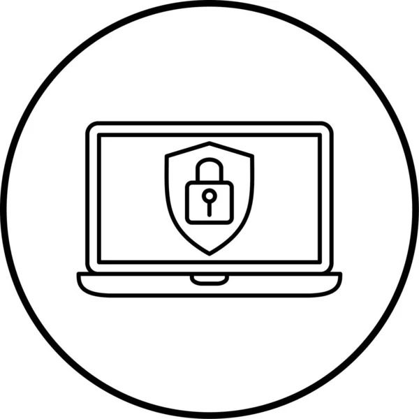 Computer Schutz Symbol Vektor Illustration — Stockvektor