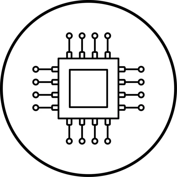 Icône Circuit Imprimé Illustration Vectorielle — Image vectorielle