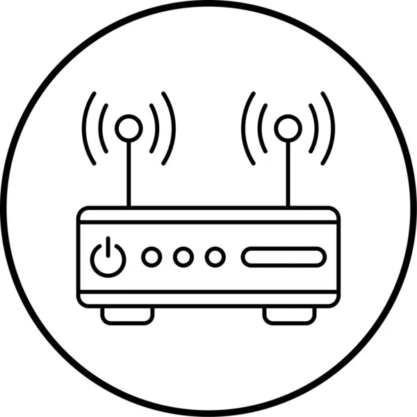 Een Radio Web Icoon Eenvoudige Illustratie — Stockvector