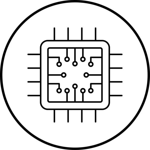 Circuit Board Icon Vector Illustration — Stock Vector