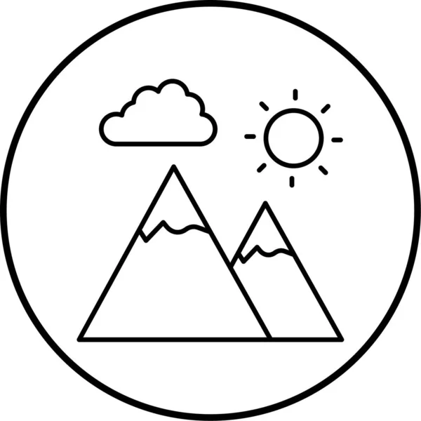 Vektor Illustration Der Berge Symbol — Stockvektor