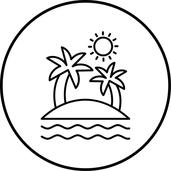 Vector Illustration Beach Icon — Stock Vector