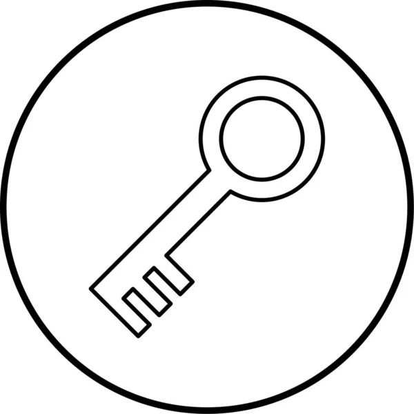Klíč Webová Ikona Jednoduchá Ilustrace — Stockový vektor