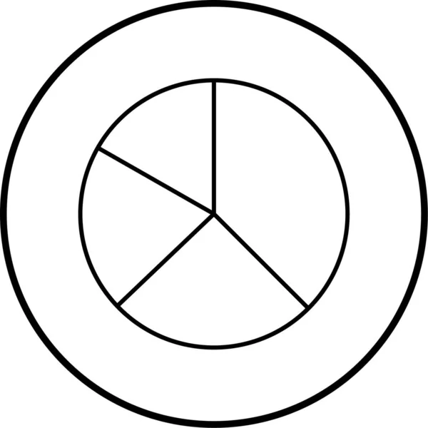 Illustration Ikon Symbol För Cirkeldiagram — Stock vektor