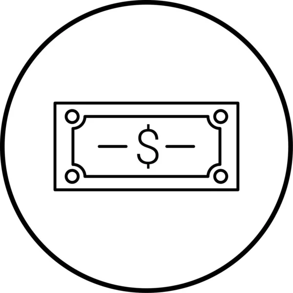 Illustration Vectorielle Icône Dollar — Image vectorielle