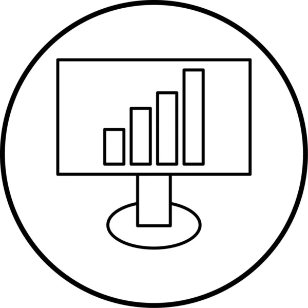 Vector Illustration Business Graph Computer — Vettoriale Stock