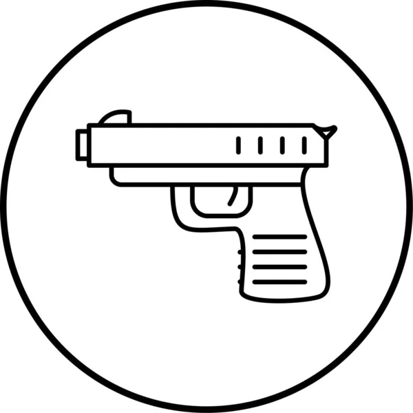 Pistol Icon Vector Illustration — Archivo Imágenes Vectoriales