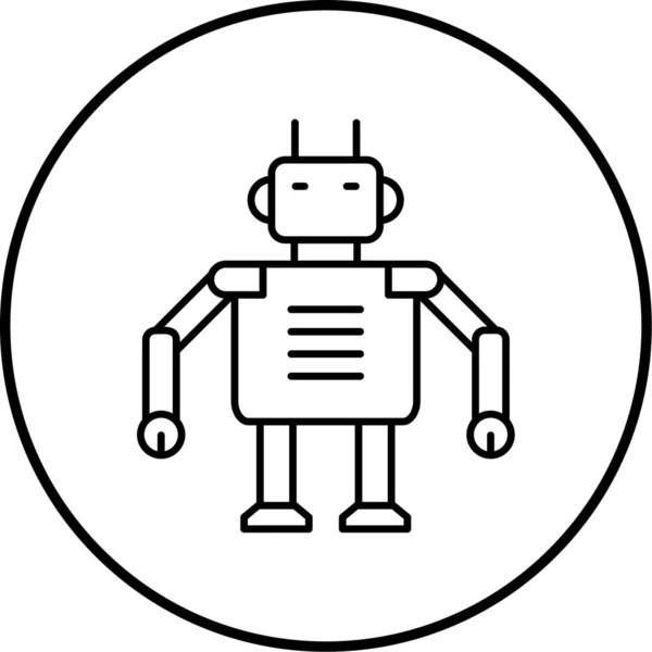 Ilustración Vectorial Del Icono Del Robot — Archivo Imágenes Vectoriales