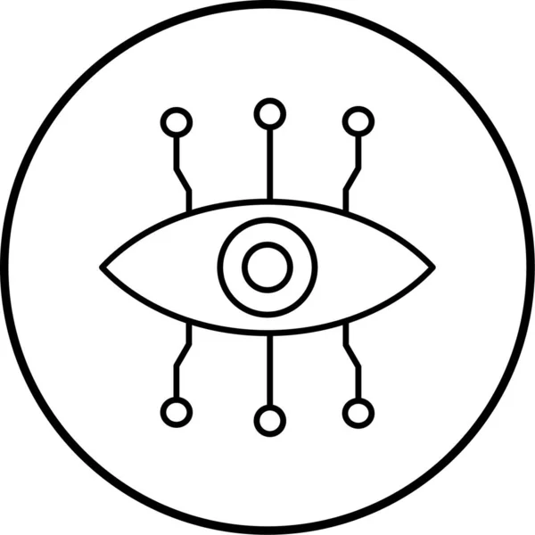 Vector Illustration Robot Eye Icon — Vetor de Stock