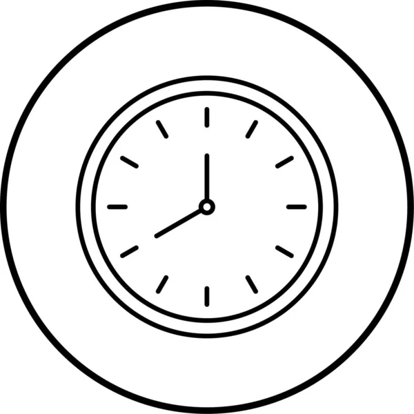 Horloge Icône Web Illustration Simple — Image vectorielle