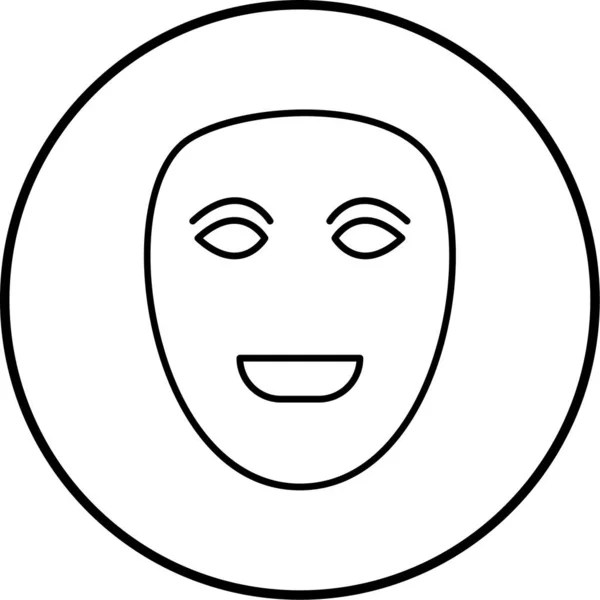 Maschera Facciale Icona Web — Vettoriale Stock
