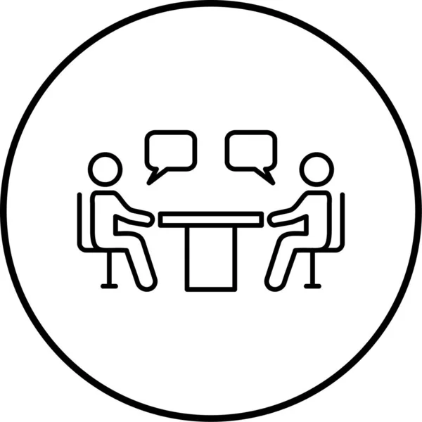 Business Meeting Icon Vector Illustration — Stock vektor