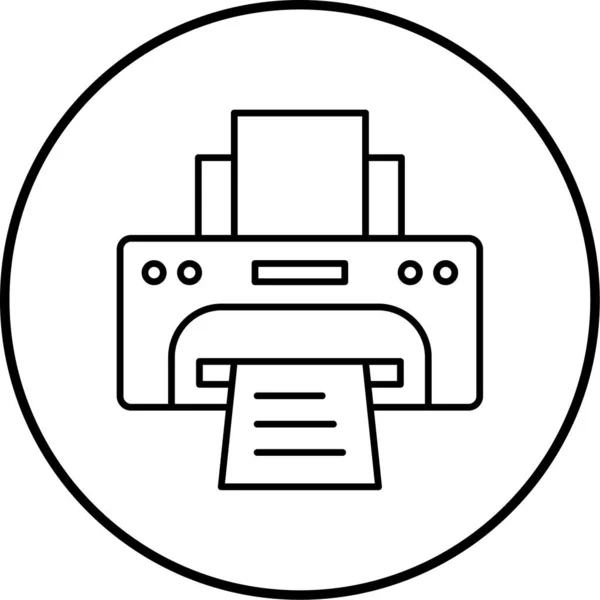 Ilustración Vectorial Moderna Falta Icono Impresora — Vector de stock