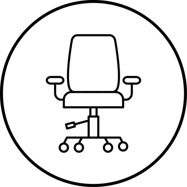 Bureaustoel Web Icoon Eenvoudige Illustratie — Stockvector