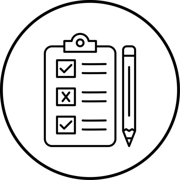 Checklist Web Icon Simple Illustration — Stock Vector