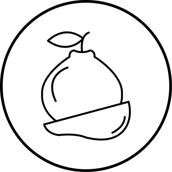 Icono Fruta Vector Ilustración — Vector de stock