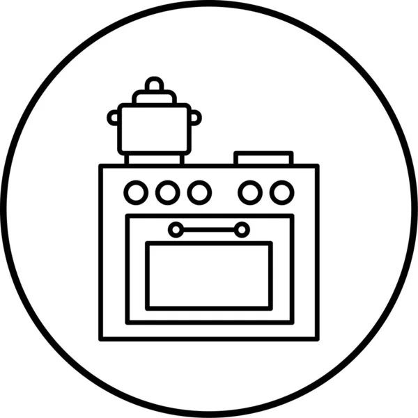 Keuken Pictogram Vector Illustratie — Stockvector