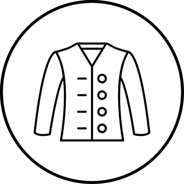 Vector Ilustración Del Icono Chaqueta — Archivo Imágenes Vectoriales