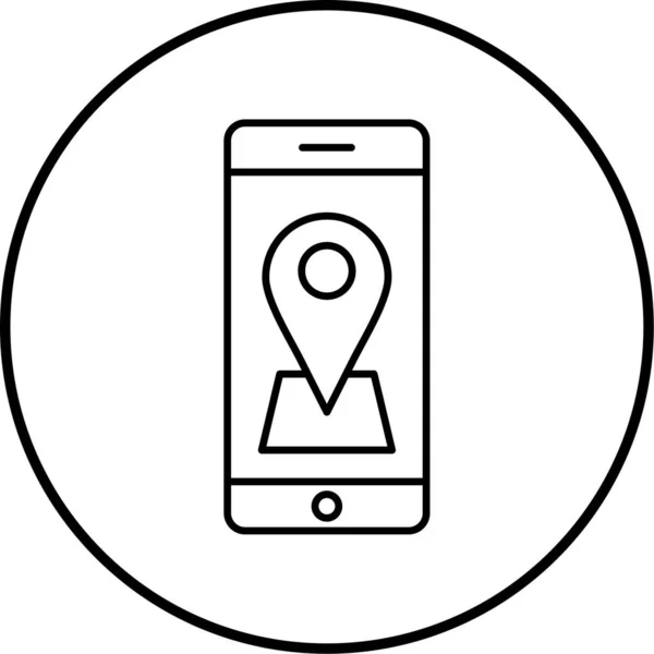 Vector Illustration Mobile Location — Stockvektor