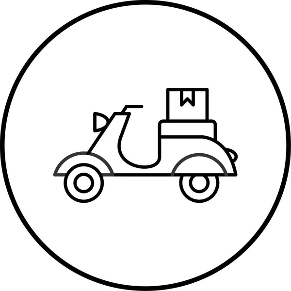 Μοτοσικλέτα Παράδοση Εικονίδιο Διανυσματική Απεικόνιση — Διανυσματικό Αρχείο