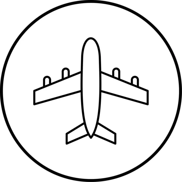 Icono Avión Vector Ilustración — Archivo Imágenes Vectoriales