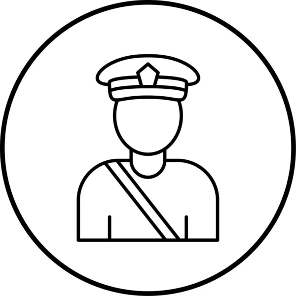 Ilustração Vetorial Ícone Policial —  Vetores de Stock
