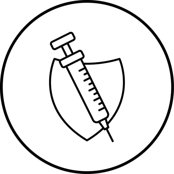 Illustrazione Vettoriale Icona Della Siringa — Vettoriale Stock