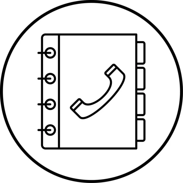 Illustration Vectorielle Icône Annuaire Téléphonique — Image vectorielle