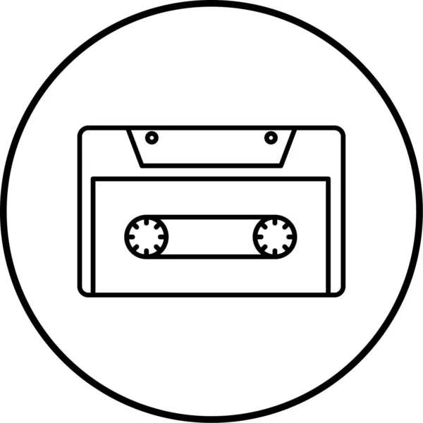 Audio Cassette Icono Vector Ilustración — Archivo Imágenes Vectoriales