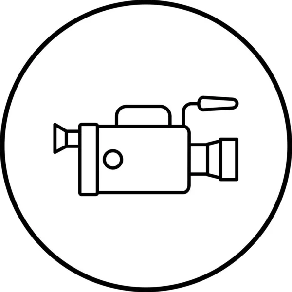 Vector Illustration Video Camera Icon — Stock Vector
