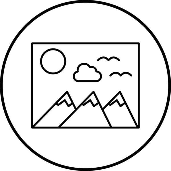 Векторна Ілюстрація Гірської Картини — стоковий вектор