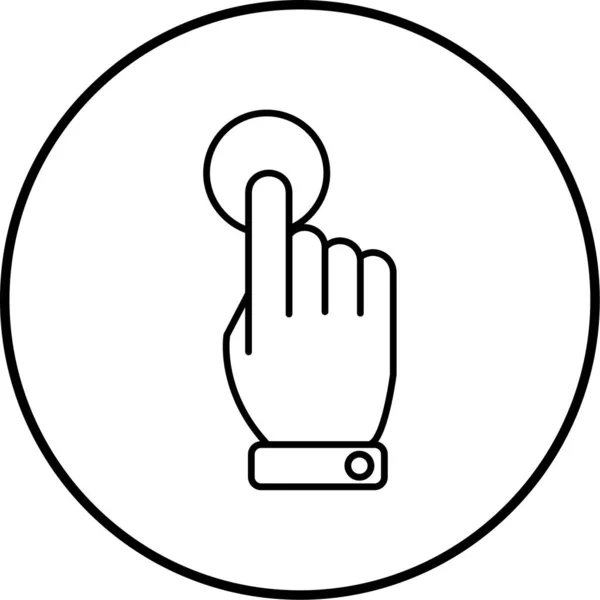 Hand Finger Cursor Icon Trendy Style Isolated Background — Vettoriale Stock