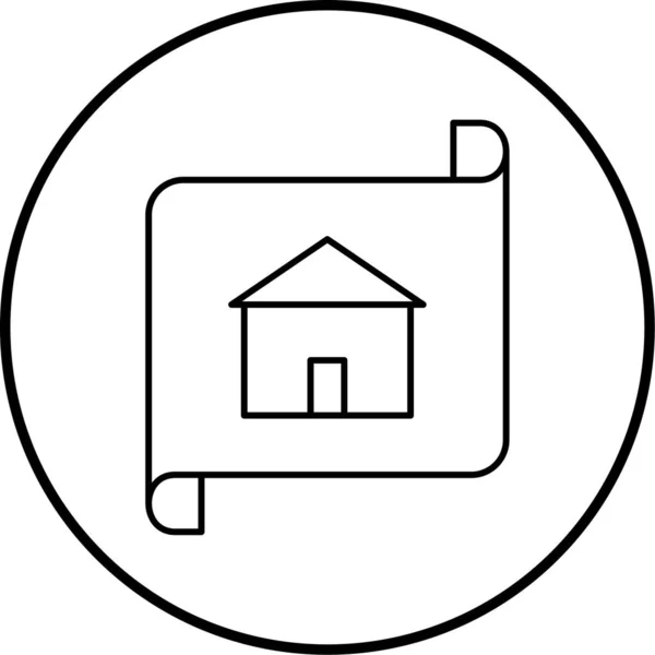 住宅計画のアイコンのベクトル図 — ストックベクタ