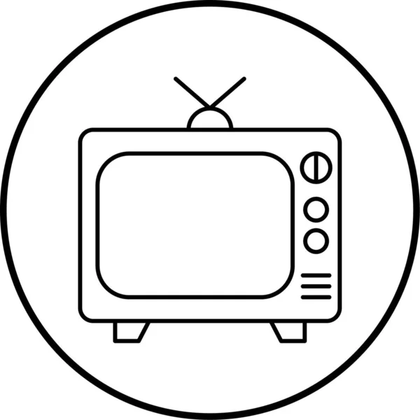 Telewizja Ikona Web Prosta Ilustracja — Wektor stockowy