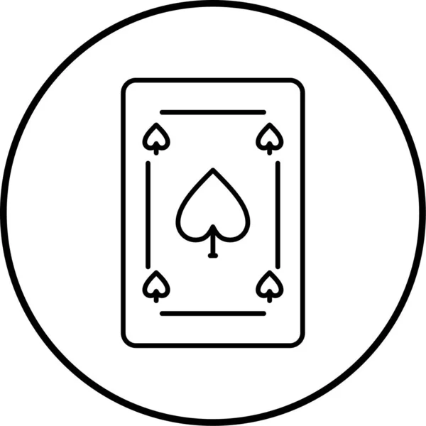 Vektor Illusztrációja Játék Kártya Ikon — Stock Vector