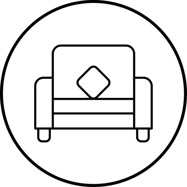 Sofa Web Symbol Einfache Illustration — Stockvektor