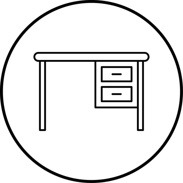Asztal Web Ikon Egyszerű Illusztráció — Stock Vector